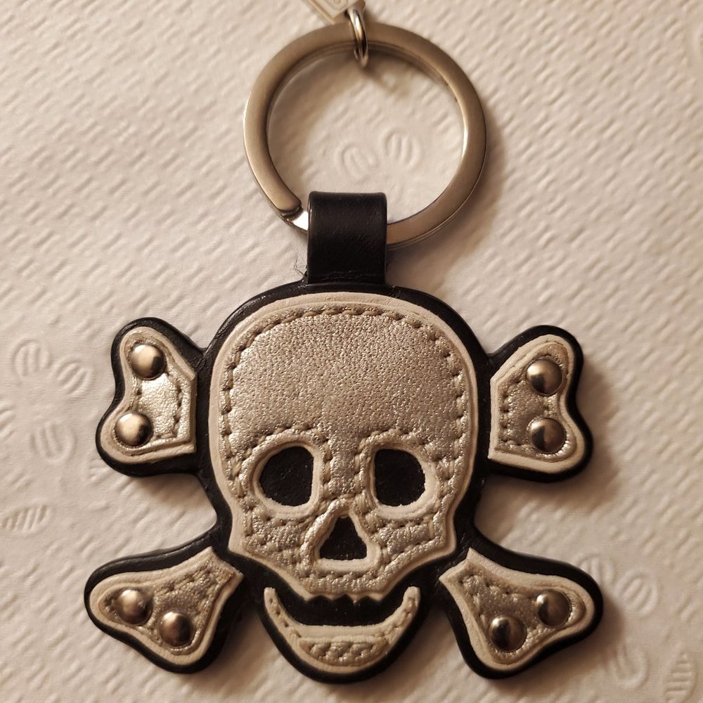 Coach Skull Keychain